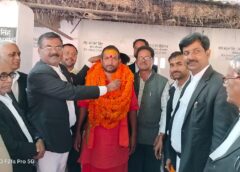 प्रदेश मंत्री महन्थ गिरजेश दास का स्वागत